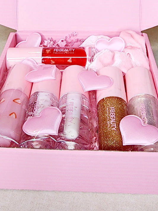 Gift Box 6 Lip Gloss Bundle - Glossy Moisturizing Not Sticky Hydrated Lip glosses (cruelty free)